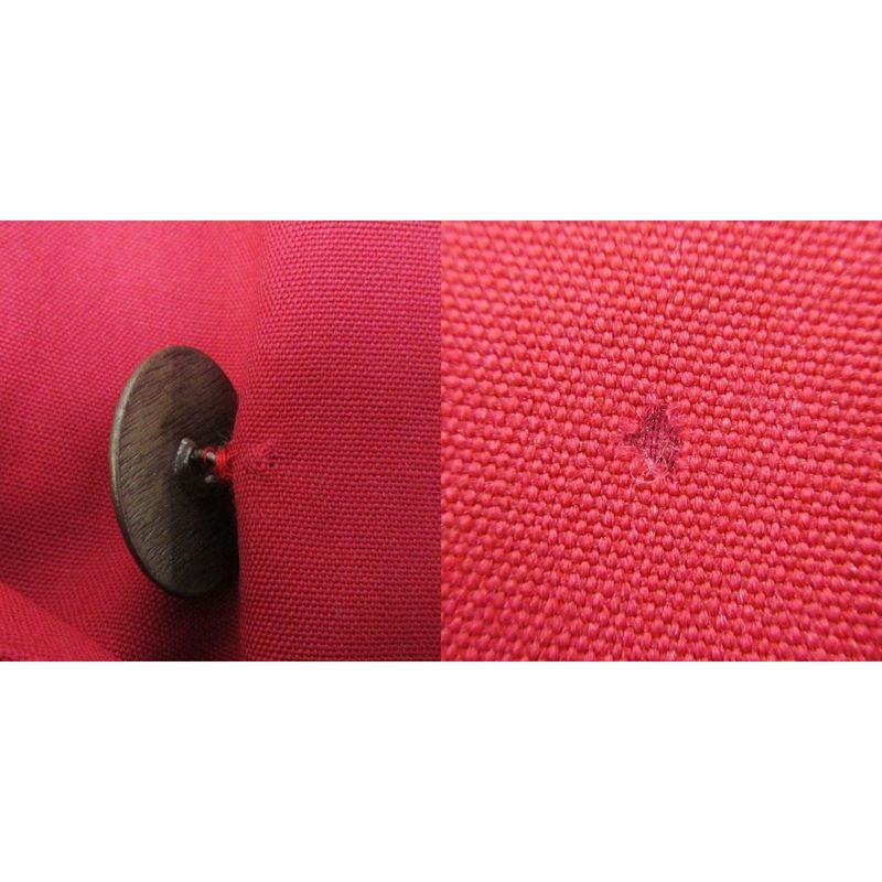 Dior Mademoiselle Vintage Long Coat Jacket Wool Visual Button S Red