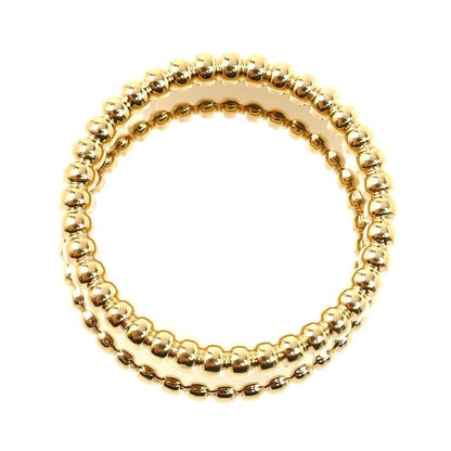Van Cleef & Arpels 18k Yellow Gold Perlee Signature Ring 49