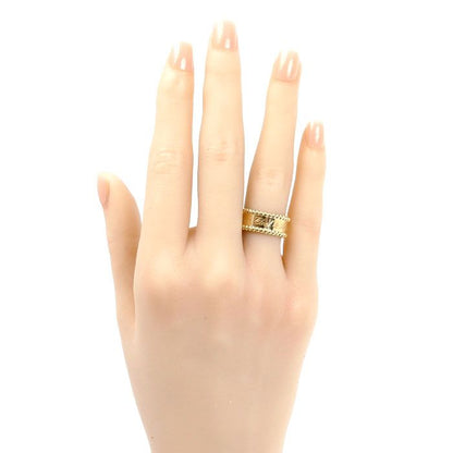 Van Cleef & Arpels 18k Yellow Gold Perlee Signature Ring 49