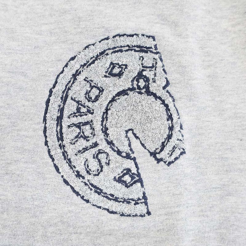 Hermes Crew Neck Sweatshirt Clou de Selle Gray S Cotton Short Sleeve Top