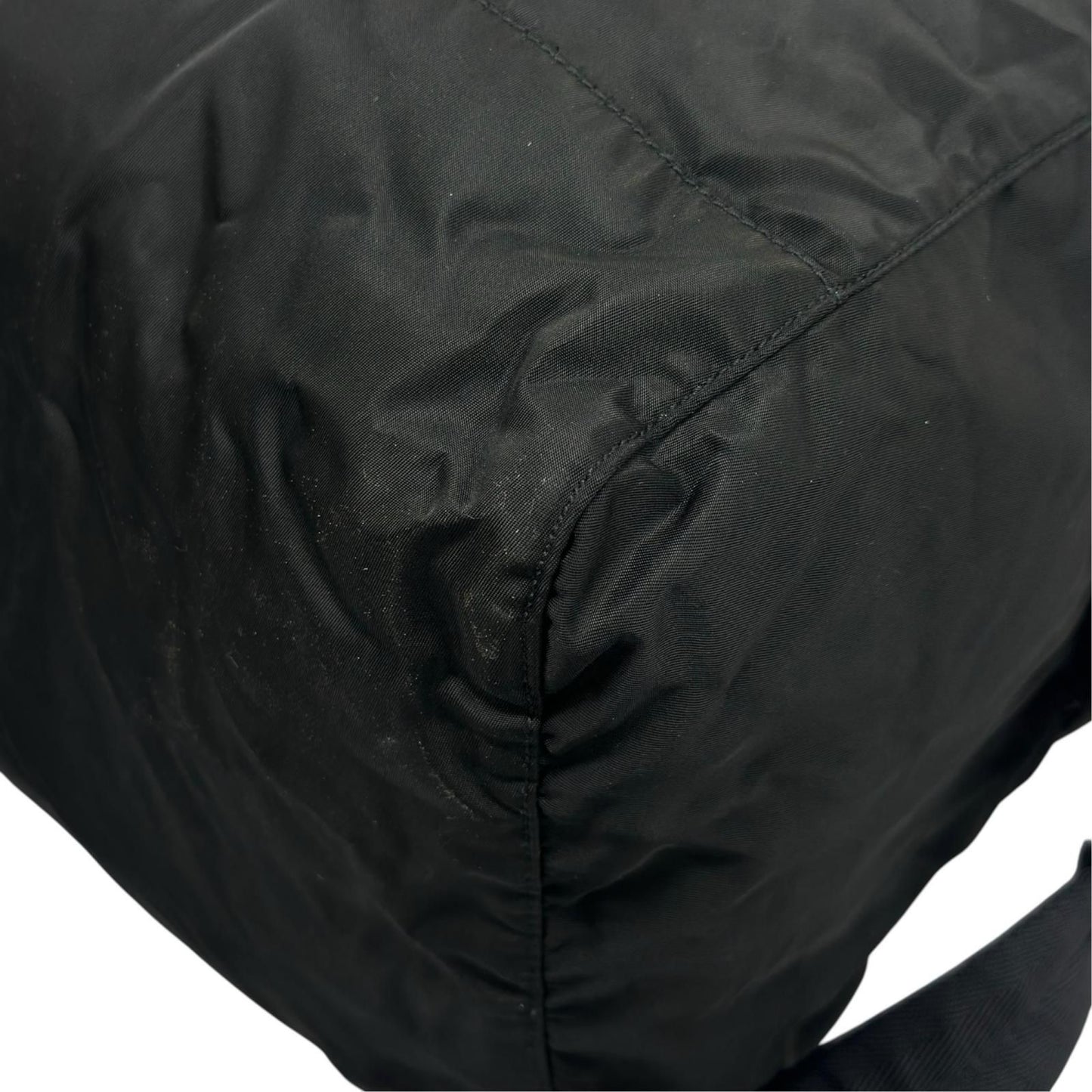 Prada Triangle Logo Boston Bag Nylon Black — view 8