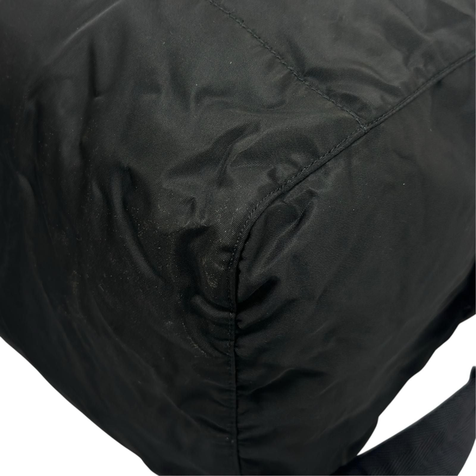 Prada Triangle Logo Boston Bag Nylon Black — view 8