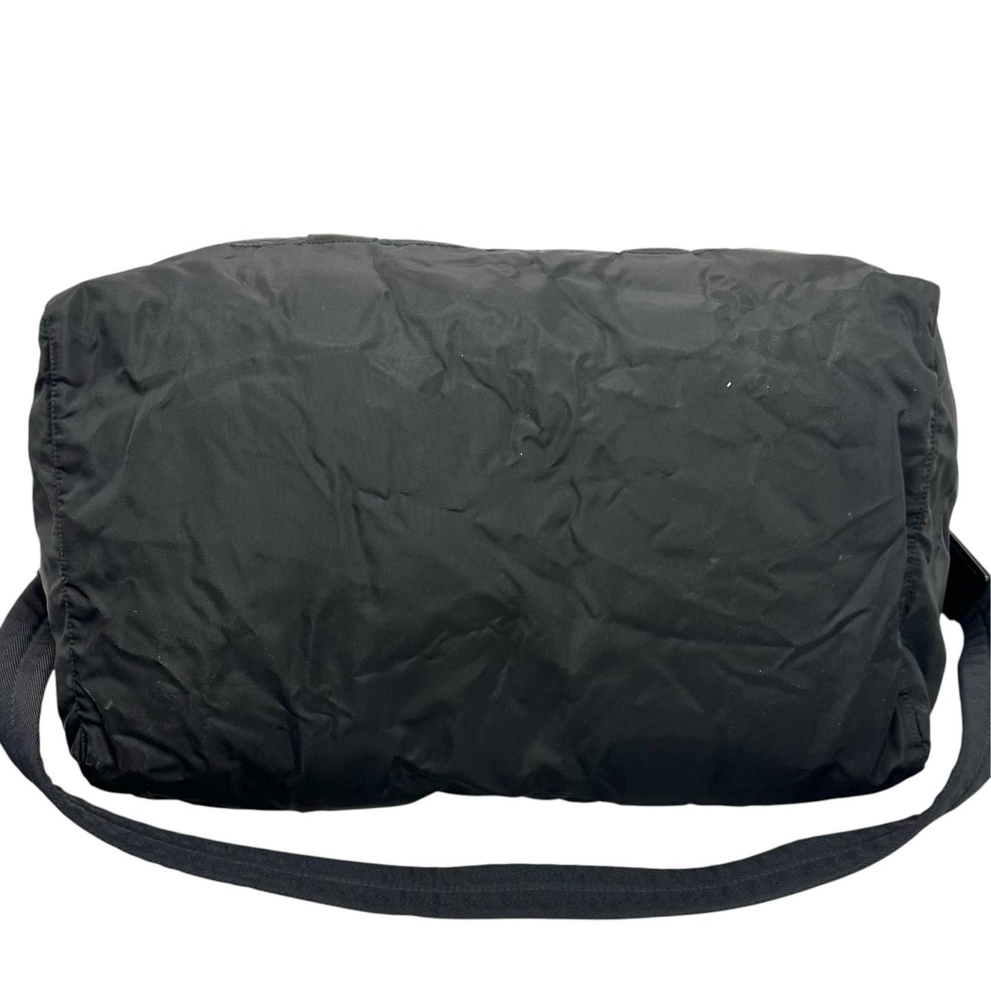 Prada Triangle Logo Boston Bag Nylon Black — view 4
