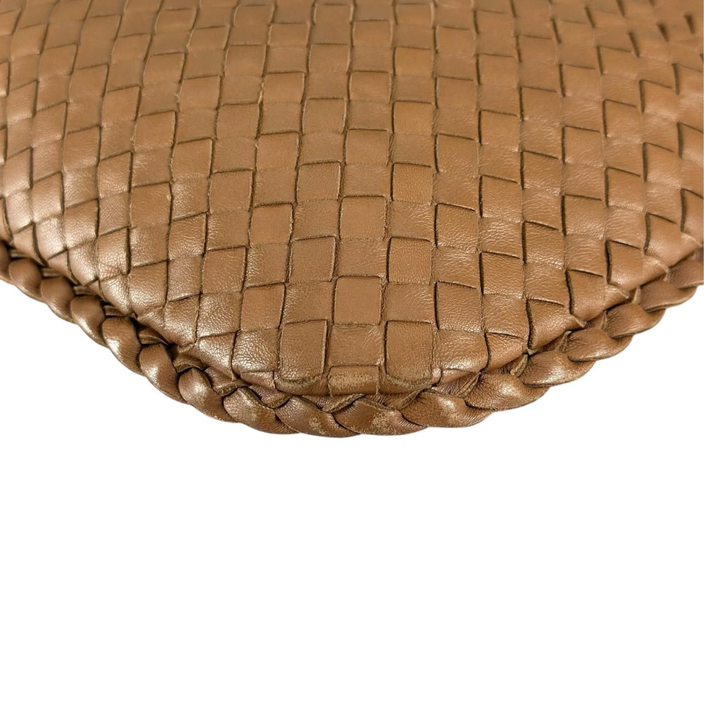 Bottega Veneta Hobo Intrecciato Handbag Lambskin Brown — view 8