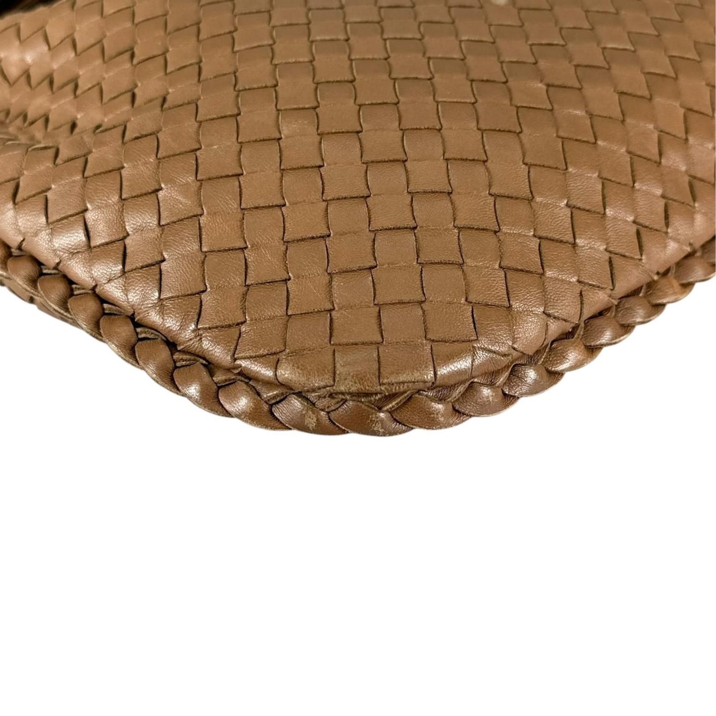 Bottega Veneta Hobo Intrecciato Handbag Lambskin Brown — view 7