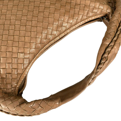 Bottega Veneta Hobo Intrecciato Handbag Lambskin Brown — view 6