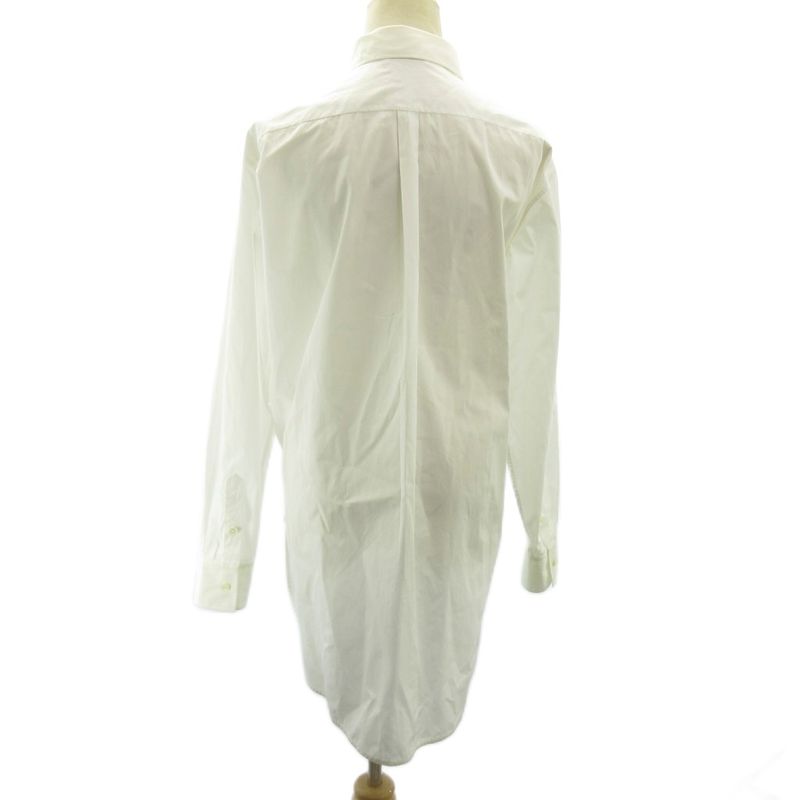 Celine Phoebe Philo Era Tuxedo Shirt Blouse Gathered White 40