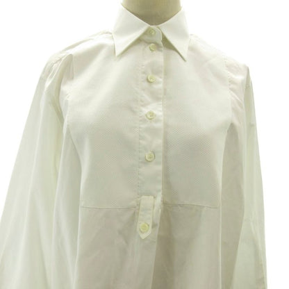 Celine Phoebe Philo Era Tuxedo Shirt Blouse Half Button White 36