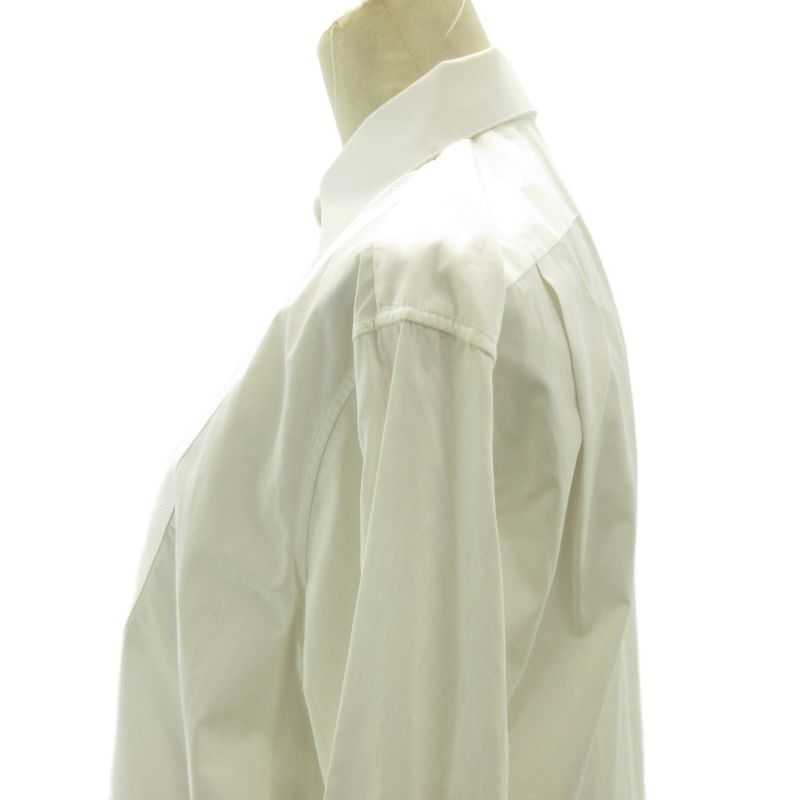 Celine Phoebe Philo Era Tuxedo Shirt Blouse Half Button White 36