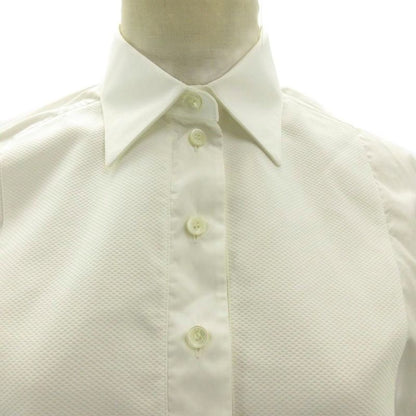 Celine Phoebe Philo Era Tuxedo Shirt Blouse Half Button White 36