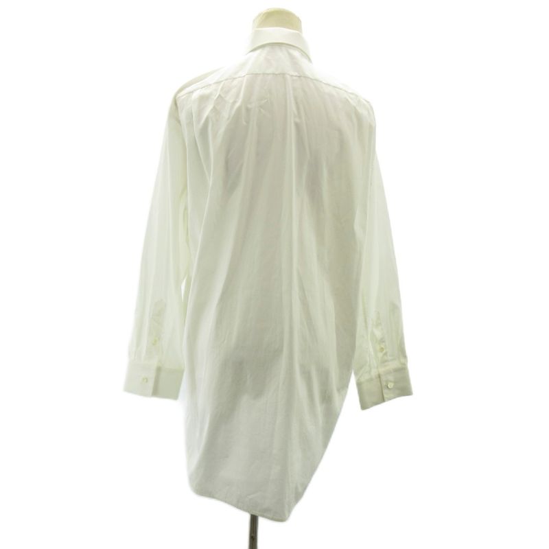 Celine Phoebe Philo Era Tuxedo Shirt Blouse Half Button White 36
