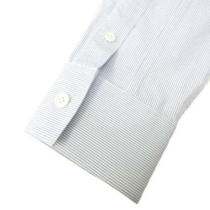 Celine Recent Phoebe Philo Era Shirt Blouse Striped Band Collar Blue White 36 S