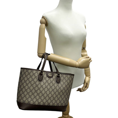 Gucci GG Supreme Petit Marmont Tote Brown Shoulder Bag