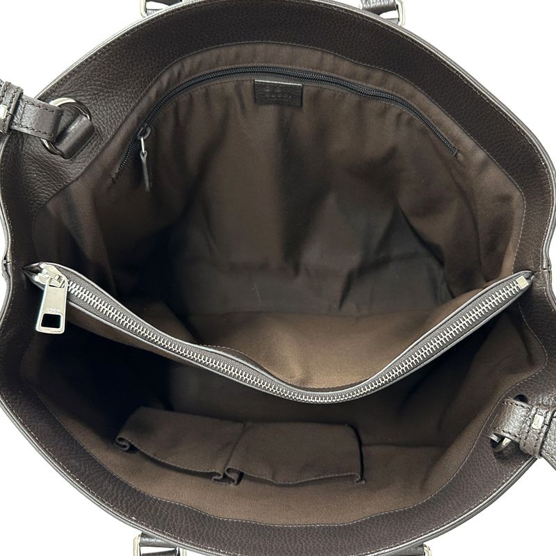 Gucci GG Canvas 2-Way Shoulder Bag Brown Beige A4 Business School Commuting