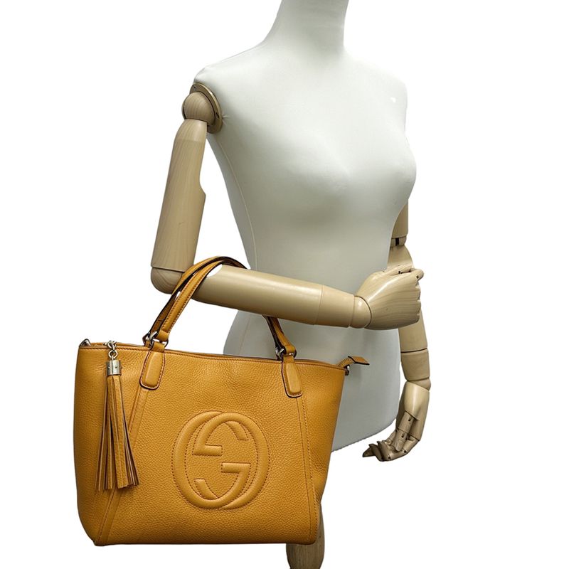 Gucci Soho 2-Way Shoulder Bag Leather Orange