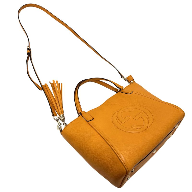 Gucci Soho 2-Way Shoulder Bag Leather Orange