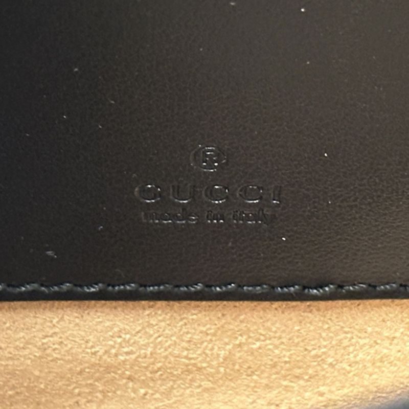 Gucci GG Marmont Shoulder Bag Leather Chain Black Quilted Crossbody Mini