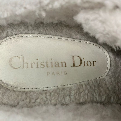 Dior Sneakers 37 White Light Gray Leather Lambskin