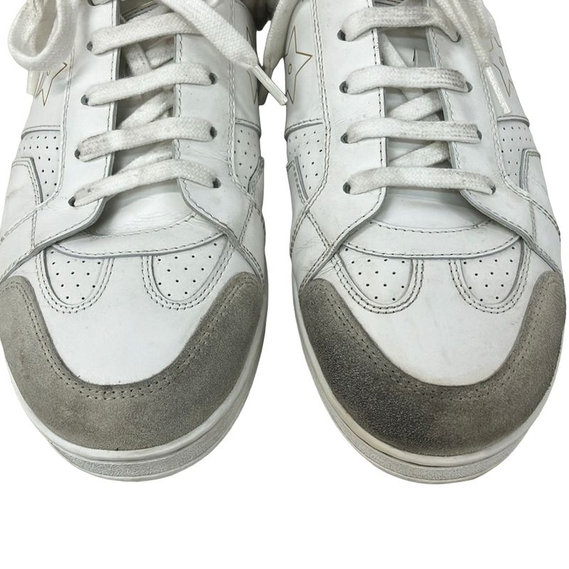 Dior Sneakers 37 White Light Gray Leather Lambskin