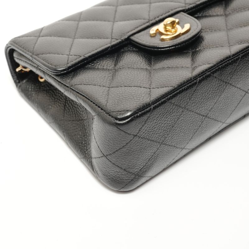 Chanel Shoulder Bag Caviar Leather Mini Quilted