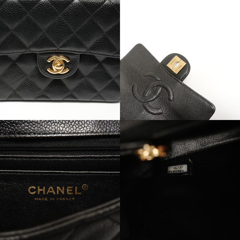 Chanel Shoulder Bag Caviar Leather Mini Quilted