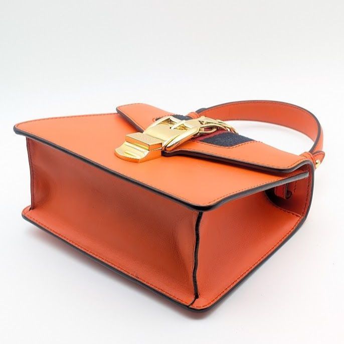 Gucci Sylvie Sherry Line Orange Handbag