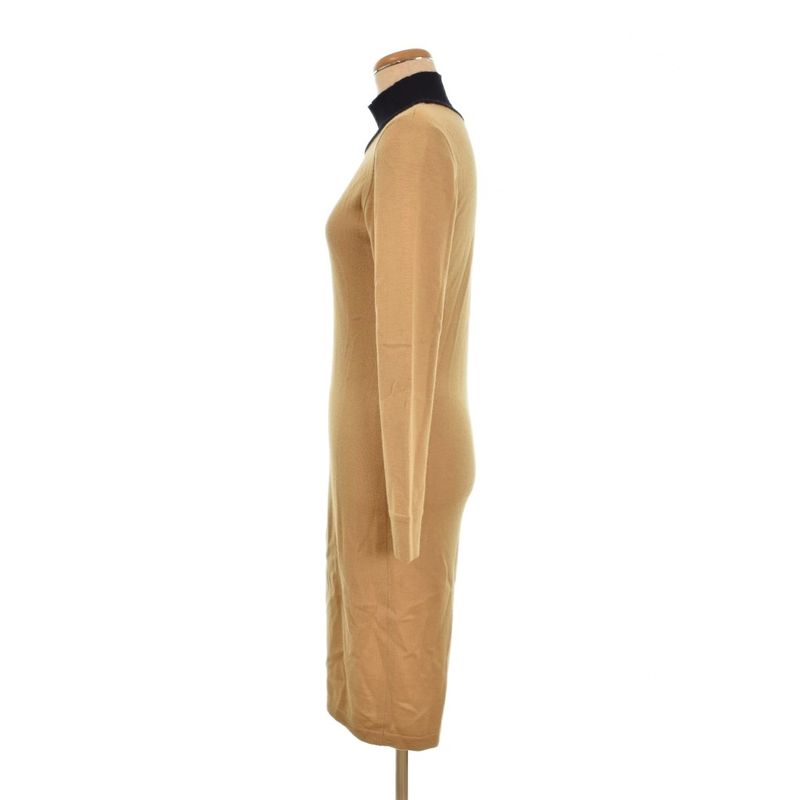 Dior Knit Dress High Neck M Beige