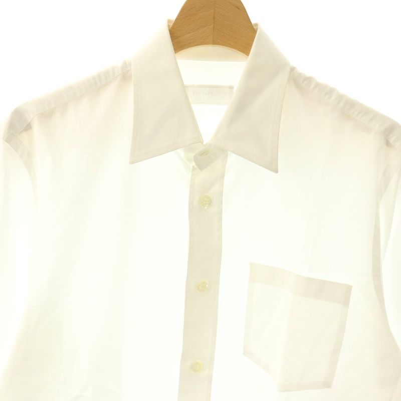 Prada Long Sleeve Shirt Cotton 39 White CX