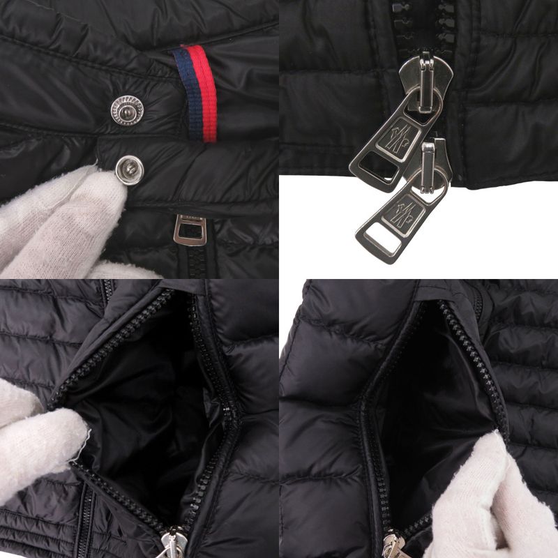 Moncler 2 Silver Nylon Black Down Vest