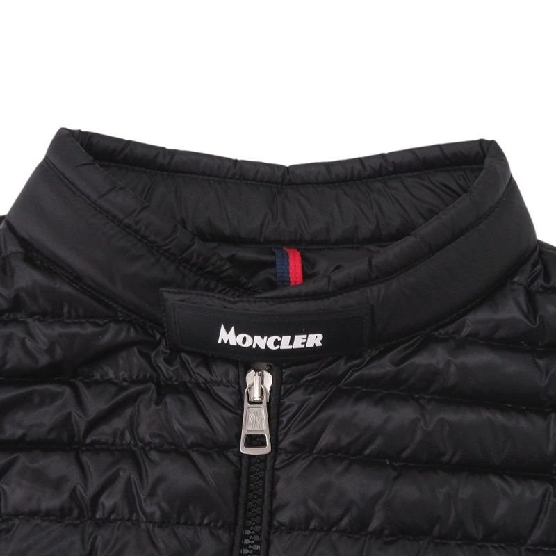 Moncler 2 Silver Nylon Black Down Vest