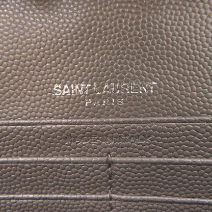 Saint Laurent Paris Cassandra Leather Gray Shoulder Bag Chain Wallet