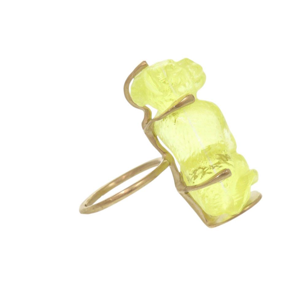 Dior Monkey M Metal Plastic Yellow Ring