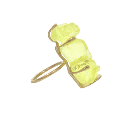 Dior Monkey M Metal Plastic Yellow Ring