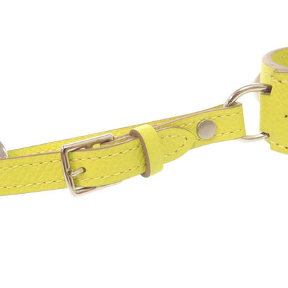 Hermes Porte Cles Collier de Chien Veau Epsom Lime Silver Key Holder Bag Charm