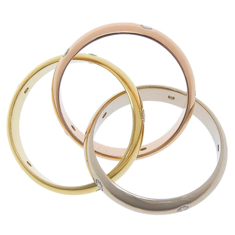 Cartier Trinity Diamond 18k Gold Ring
