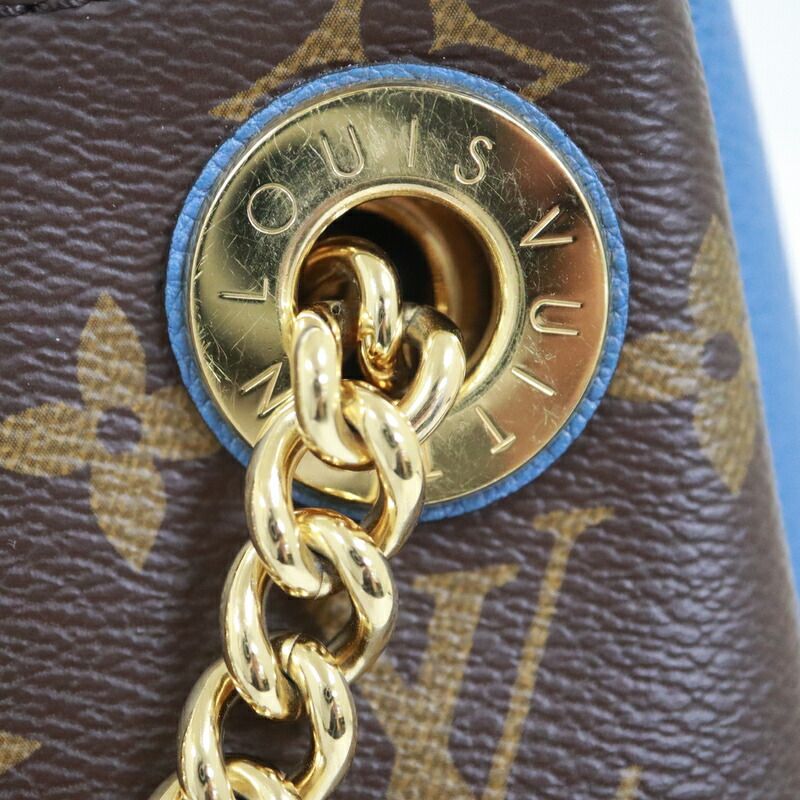Louis Vuitton Calf Nnu BB Shoulder Bag Monogram Brown Blue