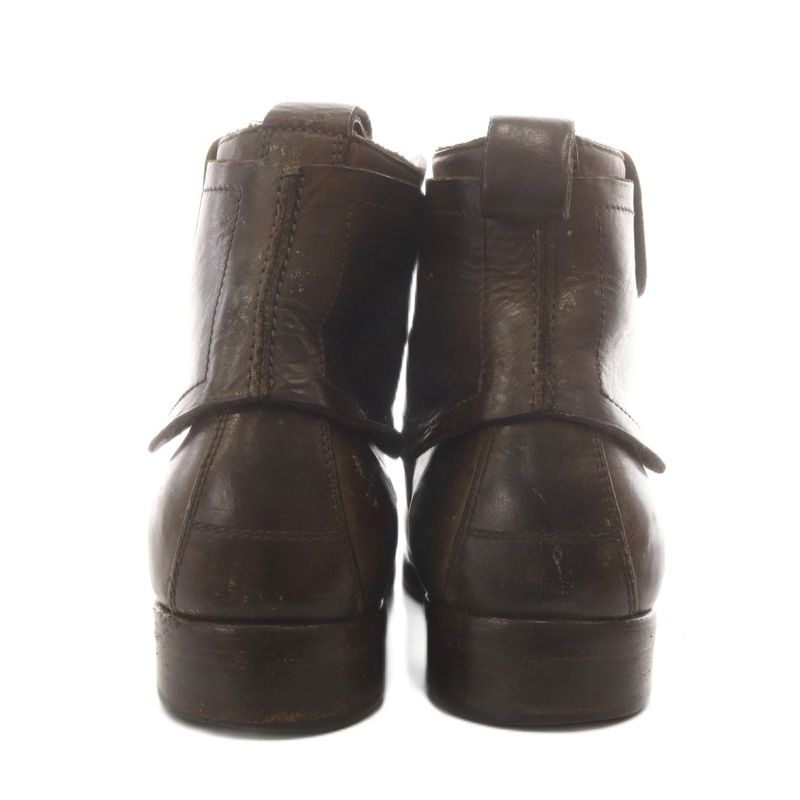 Dolce & Gabbana Short Boots Lace Up Leather Processing 6.5 Brown