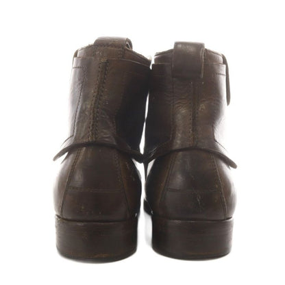 Dolce & Gabbana Short Boots Lace Up Leather Processing 6.5 Brown