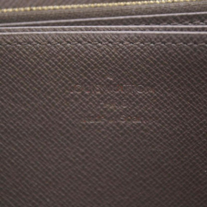 Louis Vuitton Zippy Wallet Zip Around Coin Purse Bill Brown Damier Checkered