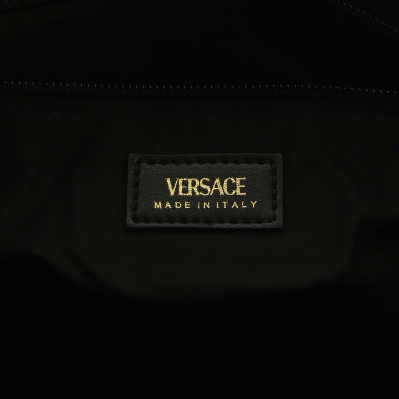 Versace Medusa Nylon 2-Way Shoulder Bag Black