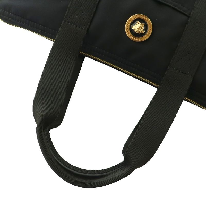 Versace Medusa Nylon 2-Way Shoulder Bag Black