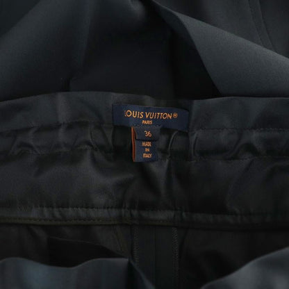 Louis Vuitton Trompe L'oeil Pants Tapered Double Waist Tuck 36 Navy CX
