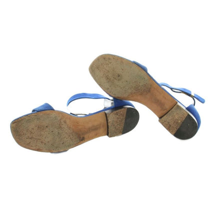 Celine Sandals Strap Suede 39 Blue KU