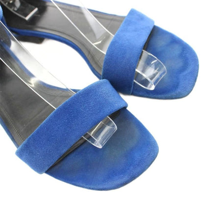 Celine Sandals Strap Suede 39 Blue KU