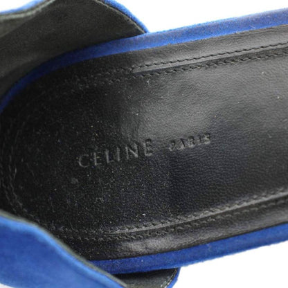 Celine Sandals Strap Suede 39 Blue KU
