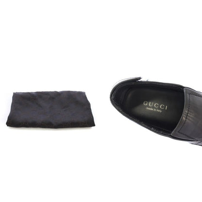 Gucci Slip on Shoes Leather 35.5 Black TK