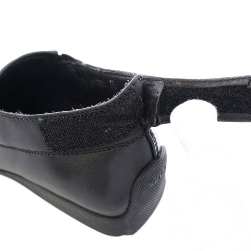 Gucci Slip on Shoes Leather 35.5 Black TK
