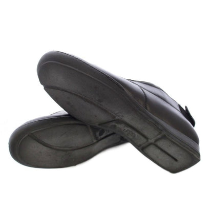 Gucci Slip on Shoes Leather 35.5 Black TK