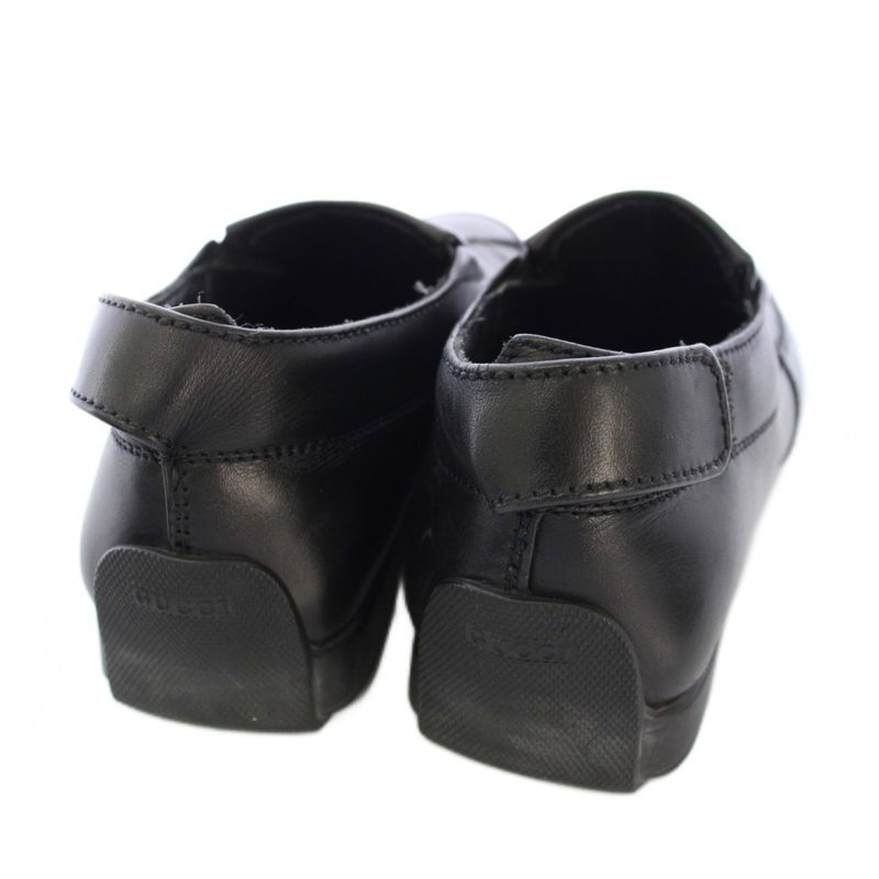 Gucci Slip on Shoes Leather 35.5 Black TK