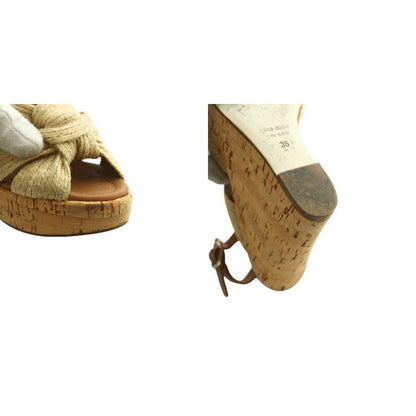 Dolce & Gabbana Jute Ring Back Sandals Beige SS